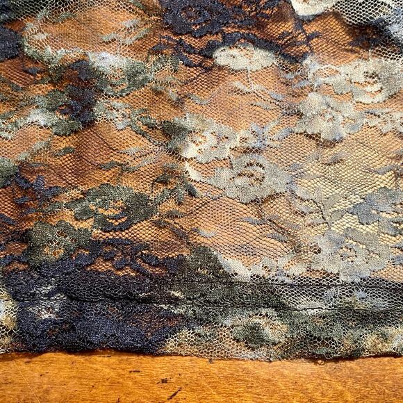 Time and Tru Printed Lace Peasant Top New Wi Tags Womens L Blue 35.0=R9 - Picture 5 of 13